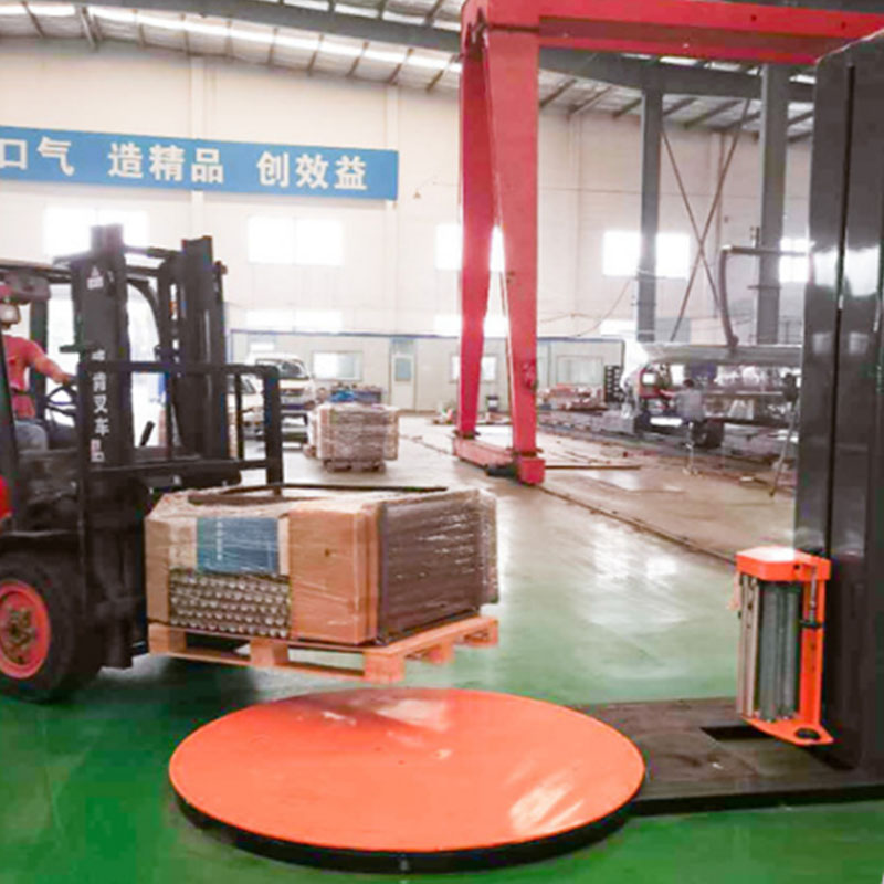 简单托盘缠绕包装机,托盘旋转缠绕包装机