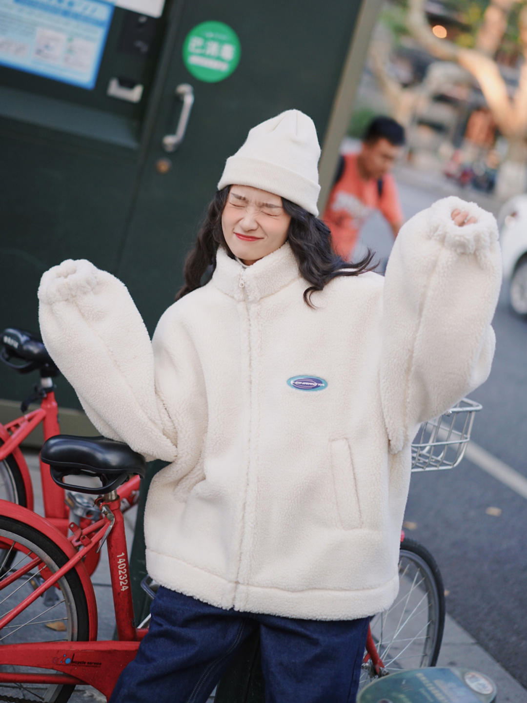 软糯羊羔绒外套,软软糯糯毛绒绒外套