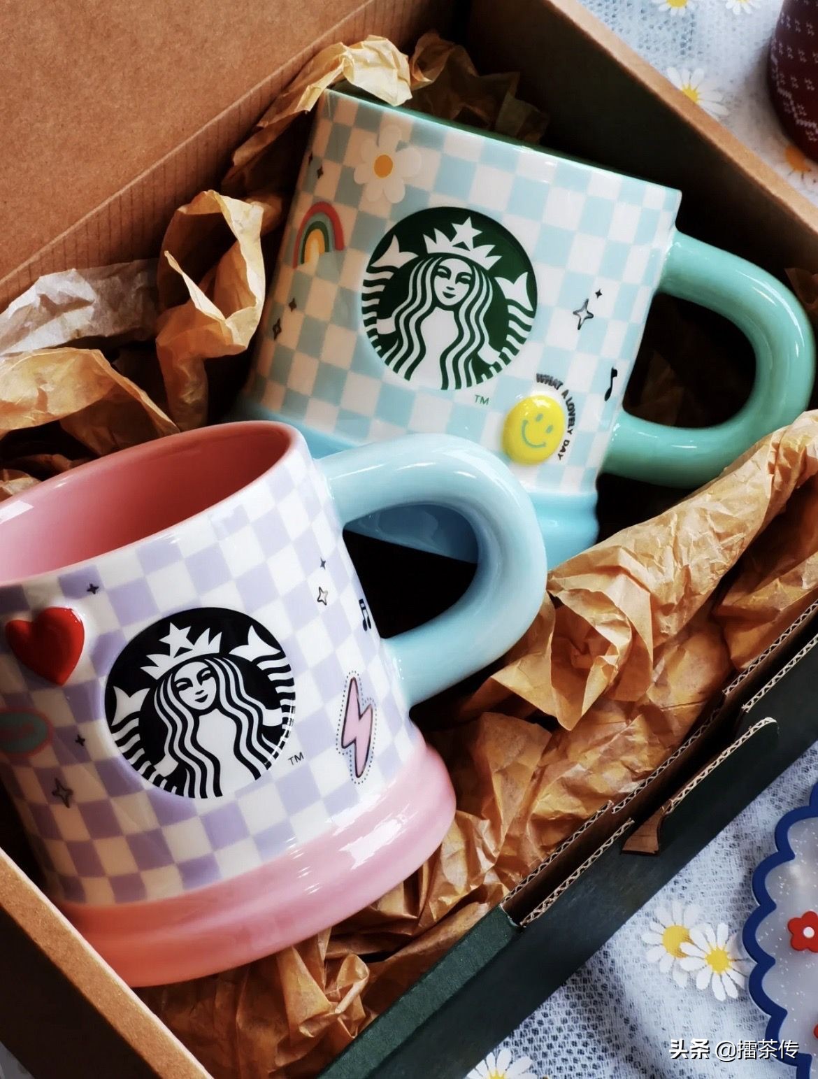 星巴克经典墨绿竖条纹马克杯,马克杯竖纹炫彩星巴克