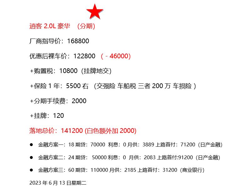 东风日产6月优惠行情,东风日产厂家最新优惠政策