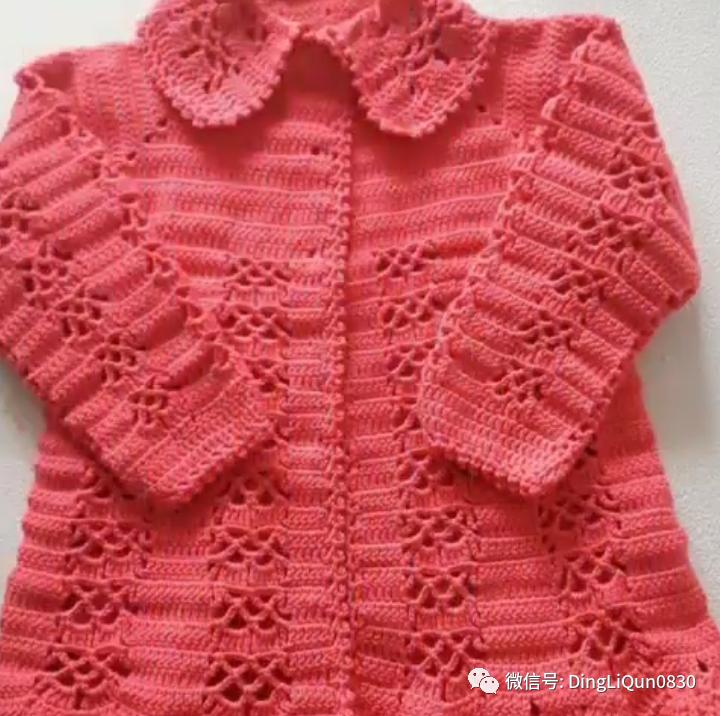 最新款女童开衫毛衣编织图片,针织洋气儿童毛衣