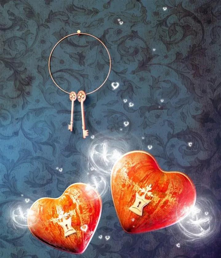 心形满天星壁纸,心形壁纸风景治愈