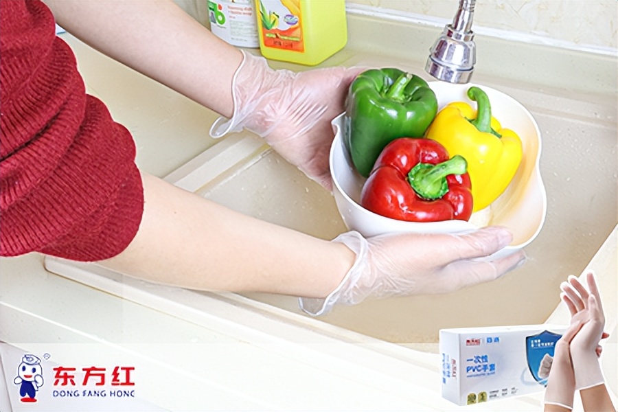 蓝天一次性手套食品级,东方红胶手套食品级