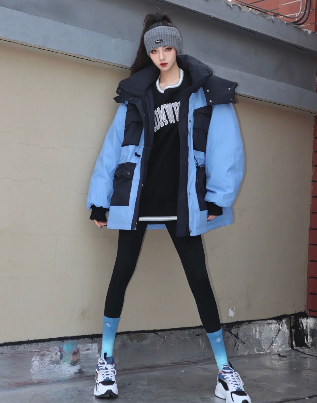 今年冬天穿什么袜裤,田园女生穿打底袜过冬