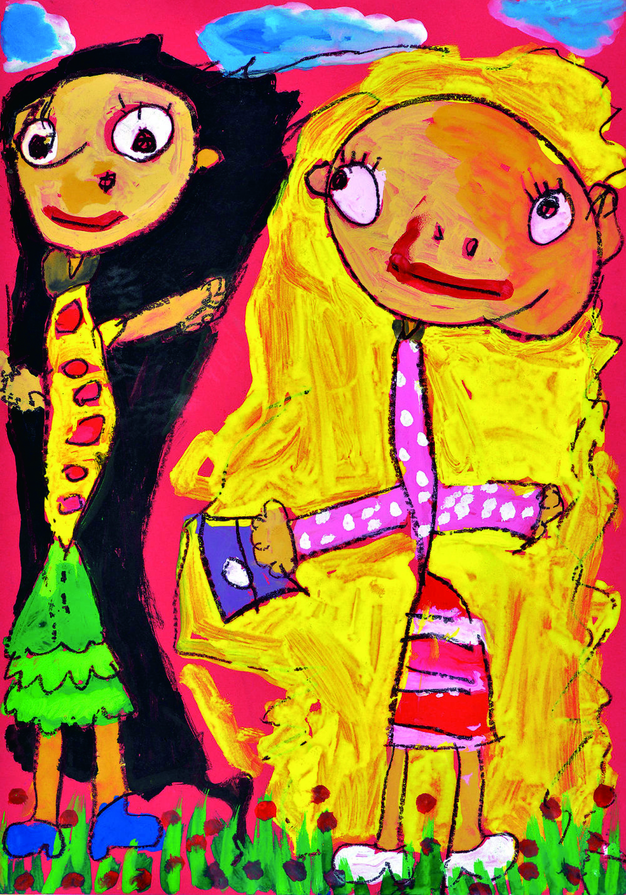 优质儿童画作品欣赏,童心绘世界阳光下成长主题绘画