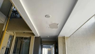 天花板大面积墙皮脱落是什么原因,天花板渗水墙皮掉落