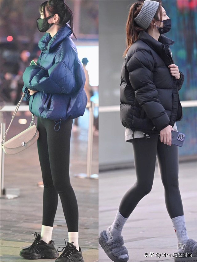 超好看的显瘦休闲裤,街拍流行阔脚裤