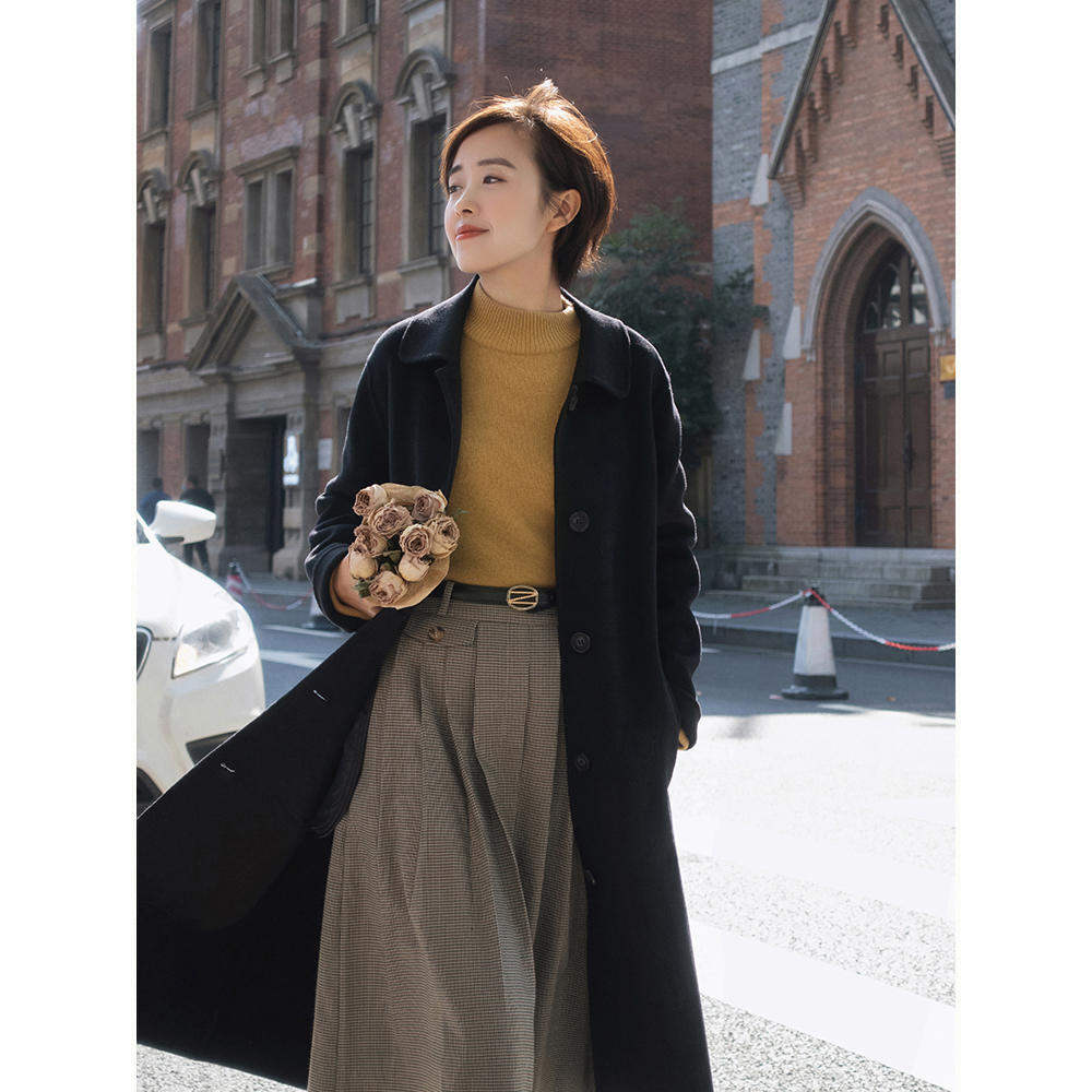 谁说小个子穿不了长大衣,150小个子怎么穿长大衣