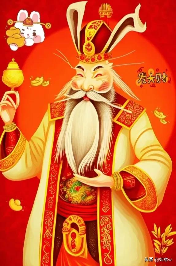 2023财神爷壁纸高清图文,2023年财神爷手机壁纸暴富图文