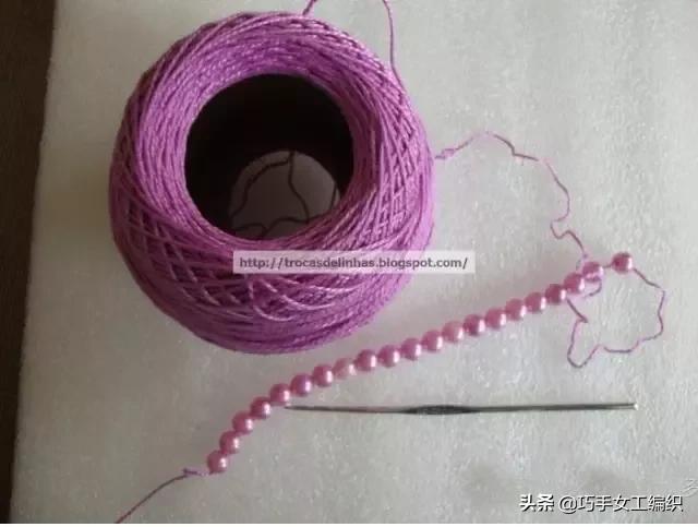怎样钩奢华的项链,简单的一个珠子编绳