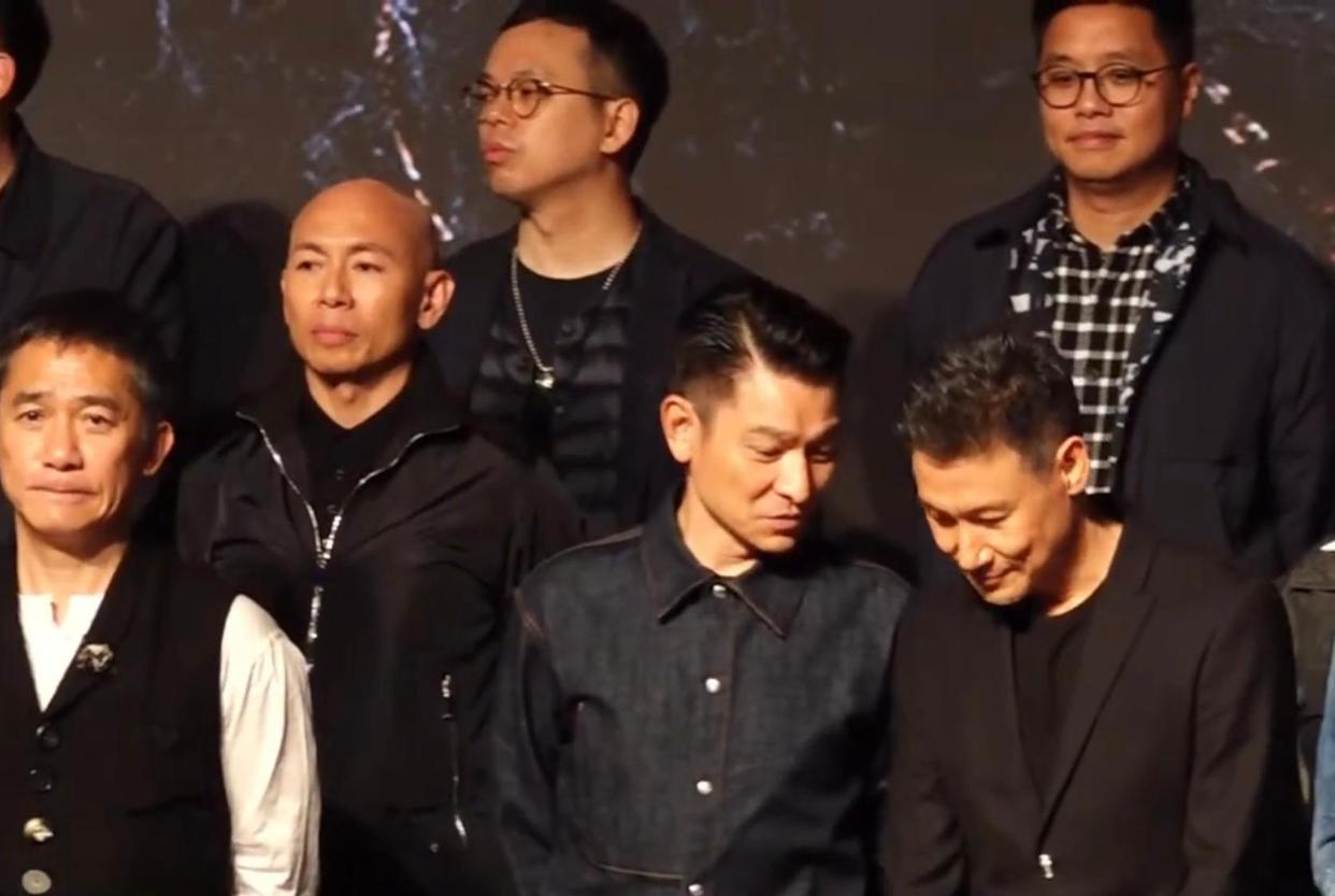 梁朝伟刘德华谢霆锋电影,最新梁朝伟刘德华谢霆锋合影