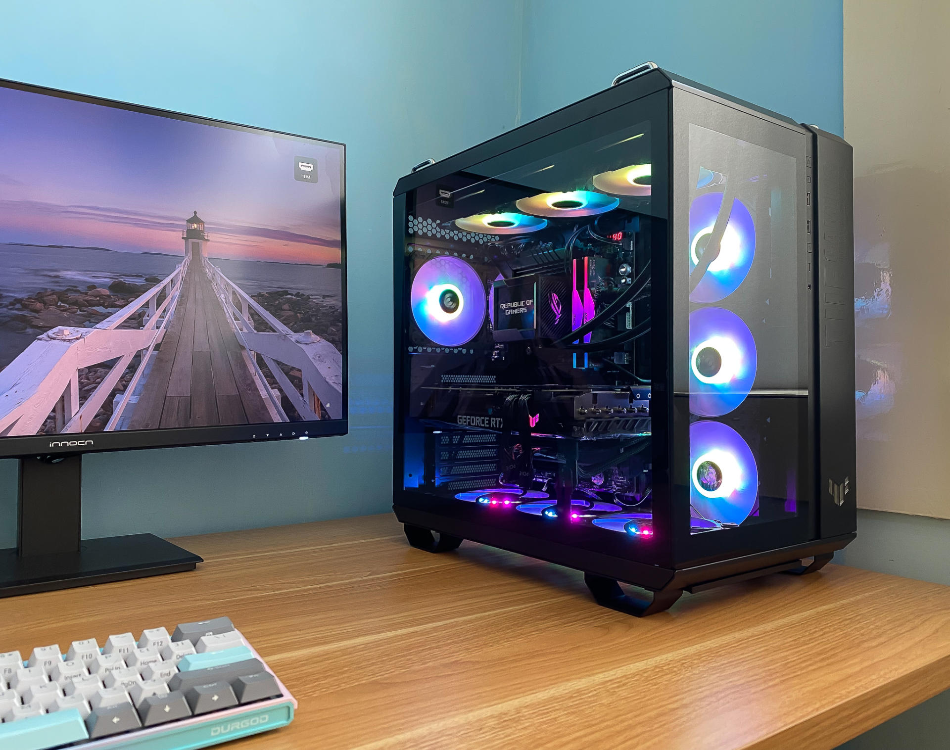 华硕tuf502机箱评测,tuf502弹药库风道布置教程