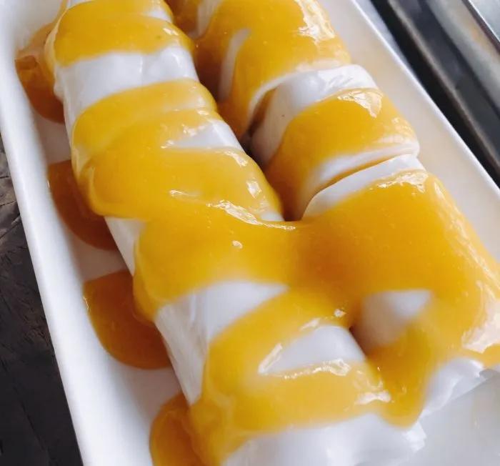 芬芳甜品芒果肠粉,颜值超高甜品