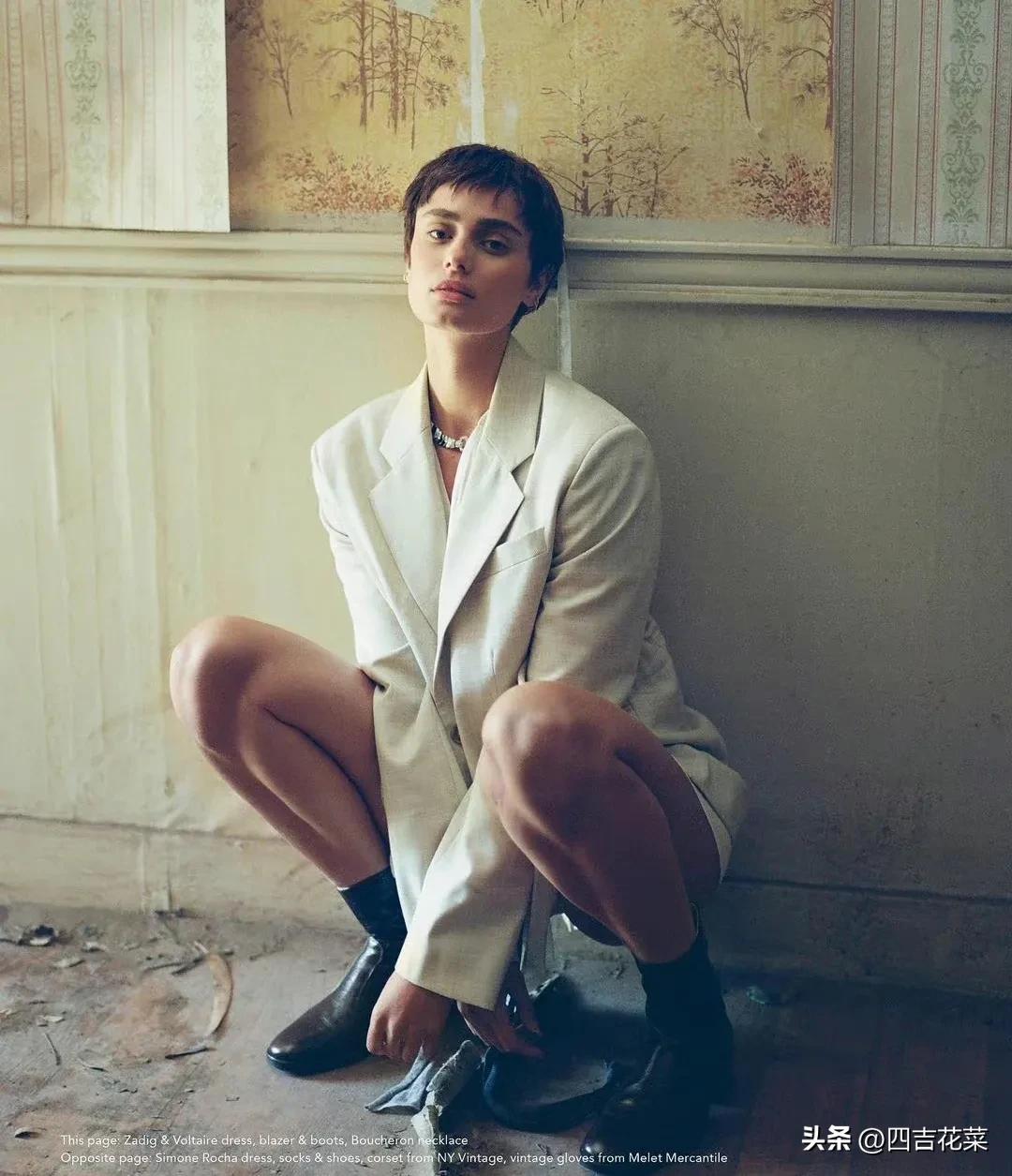 超模小泰山TaylorHill剪短发，差点撞脸赫本，这是什么神仙颜值