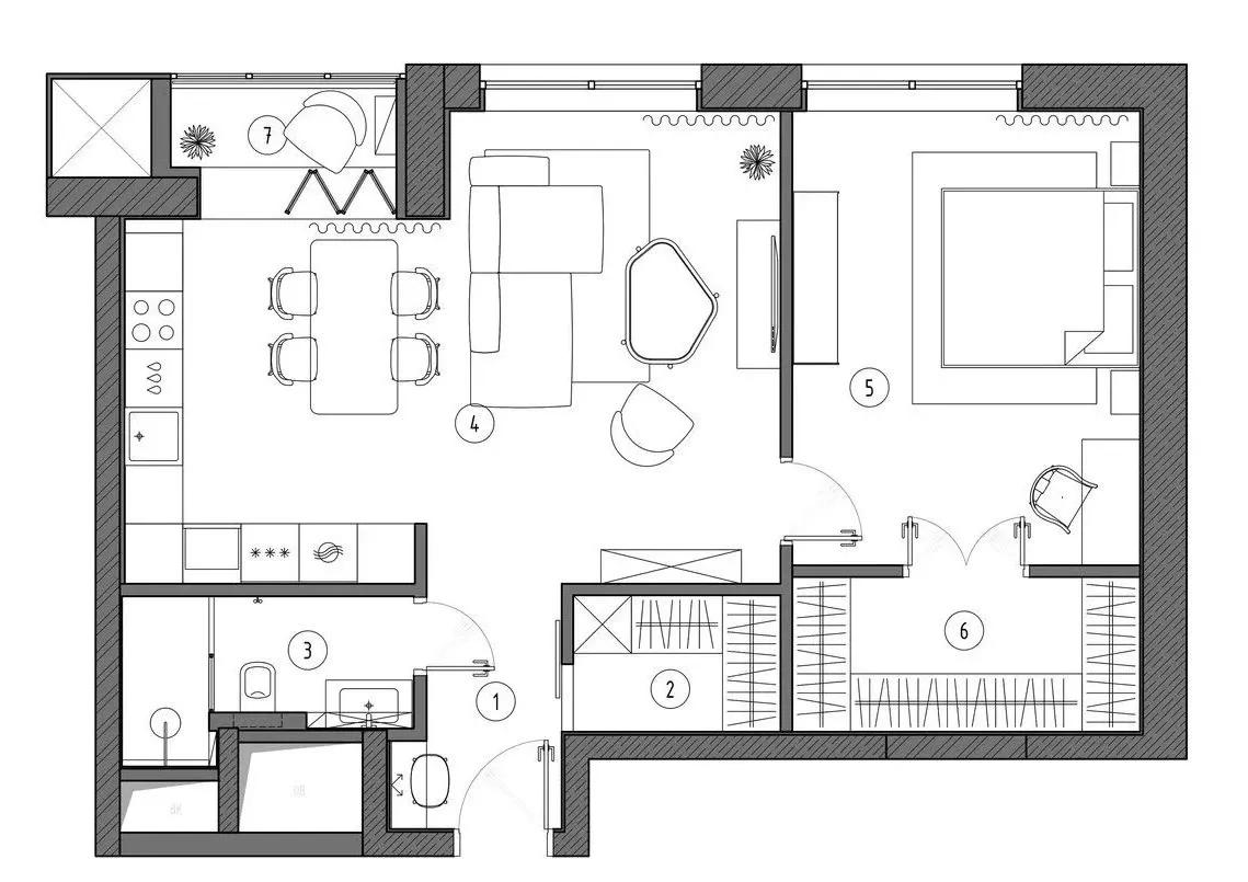 66m²小家，红绿撞色搭配也可以很好看，朋友都点赞