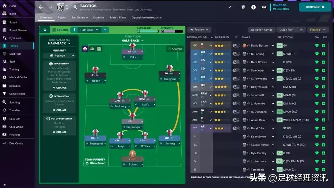 利用拖后后腰助力你的《足球经理2023》