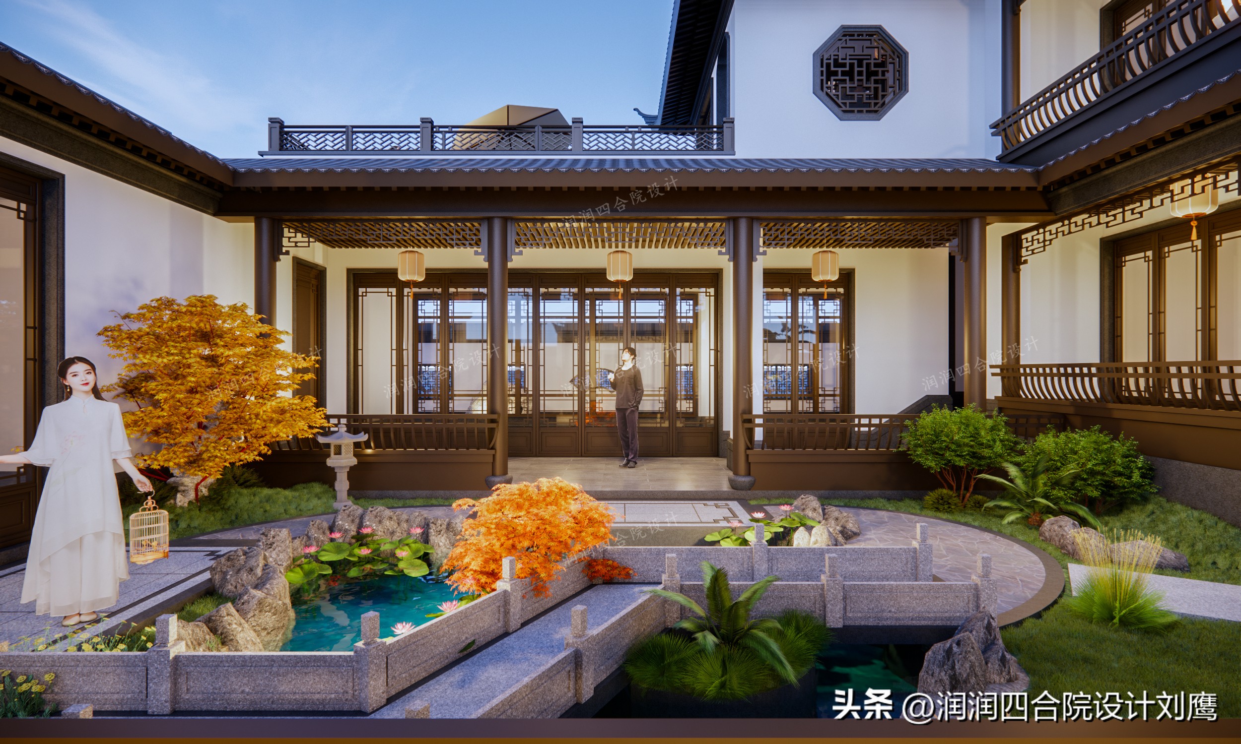 2000平米中式四合院别墅设计,苏式四合院别墅设计图