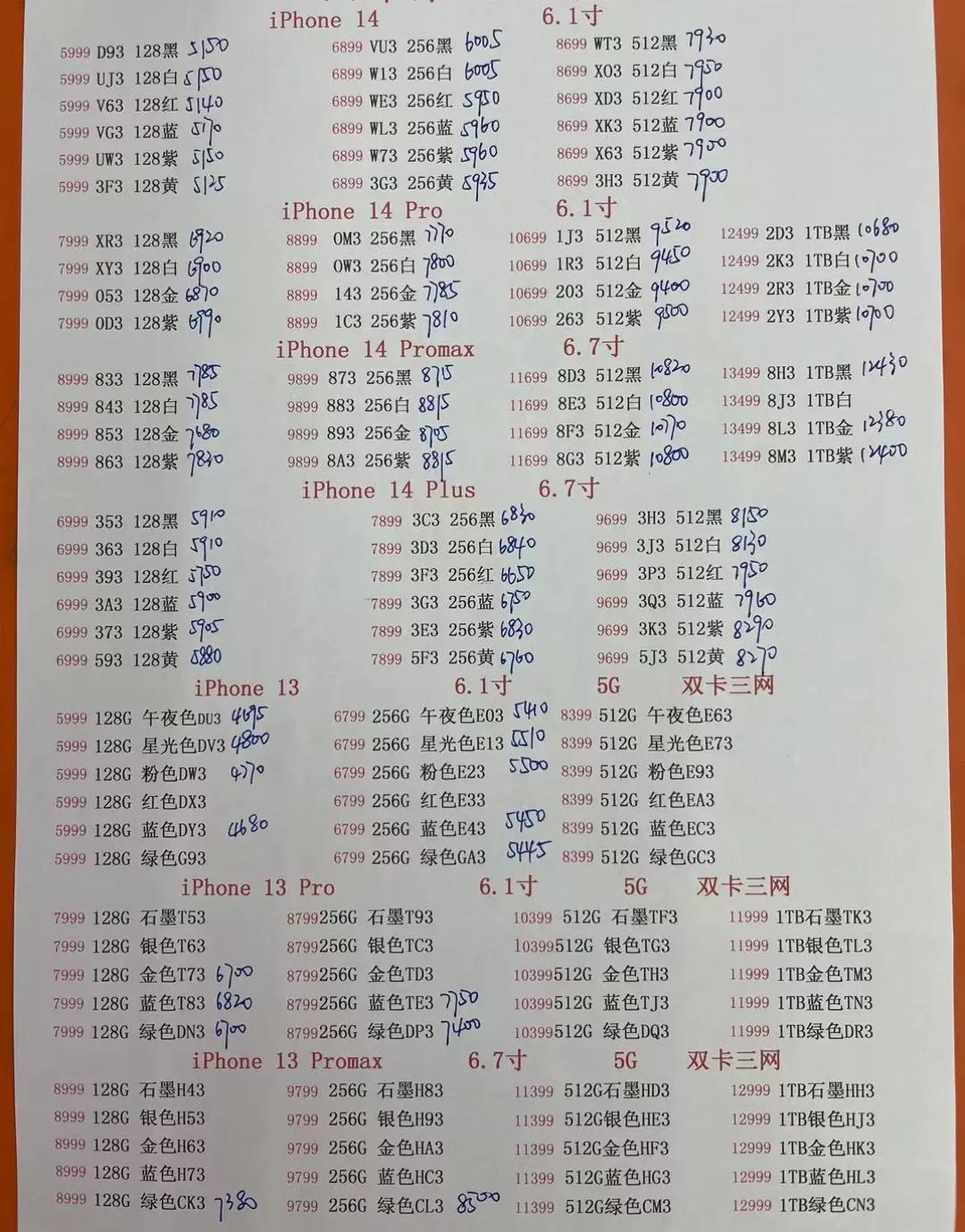 华强北7月19日手机报价,2022华强北4月手机报价