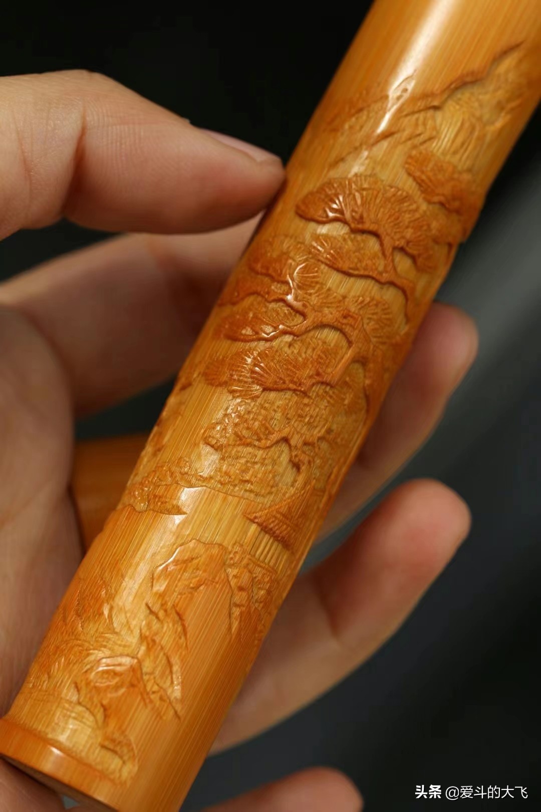 文玩竹子套路,文玩实心竹子手把件制作过程