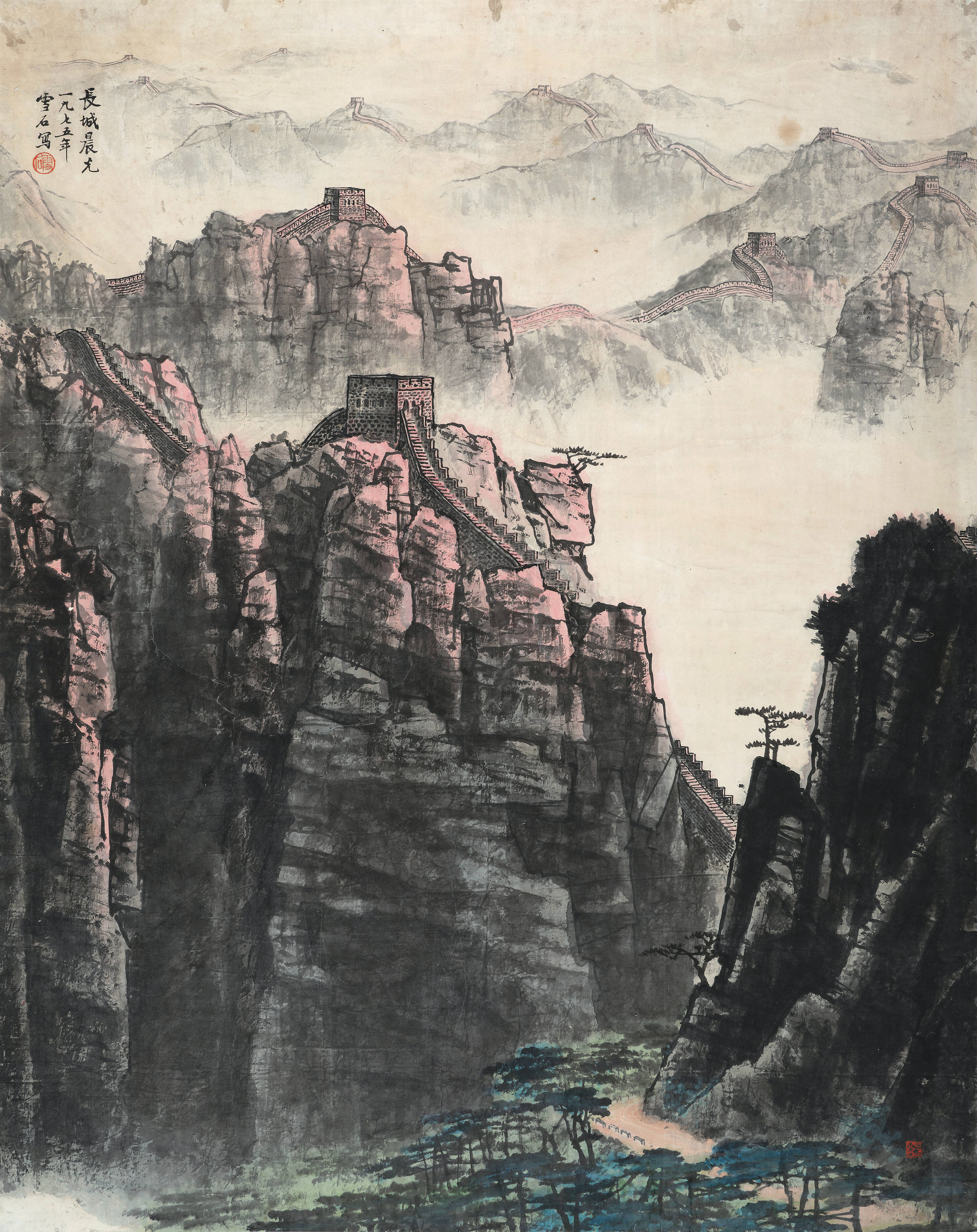 万里长城的作品,最经典的万里长城山水画霸气