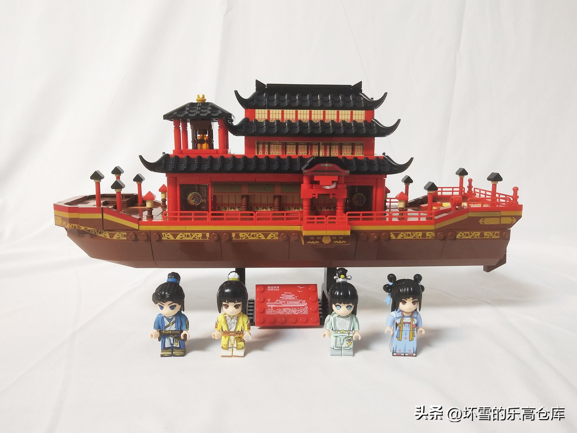 拼搭森宝积木,森宝积木故宫角楼拼搭过程