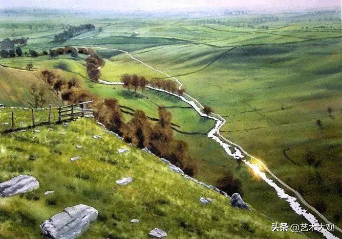 欧美风景水彩画名作,欧洲顶尖水彩大师的风景画欣赏