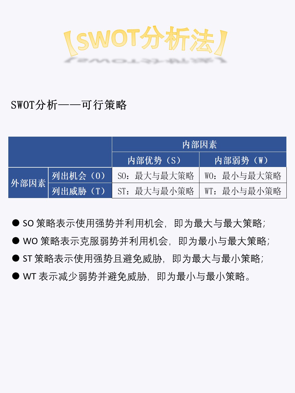 swot分析中的机会,swot分析法的四个主要衡量指标