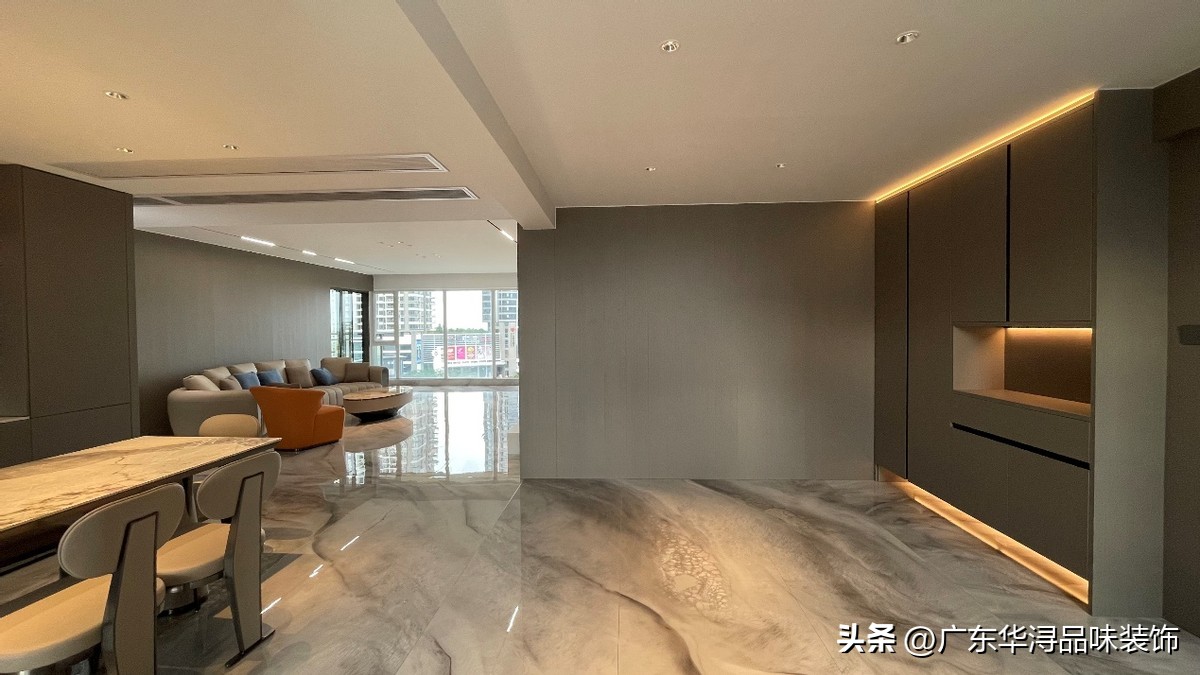 现代轻奢黑白灰风格全屋搭配110平,112平轻奢风灰色简约系