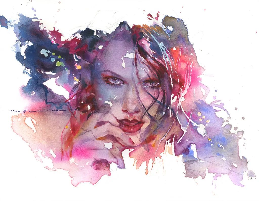 他是抖音水彩第一人，画面充满水墨意境，质感优秀！150万人盛赞