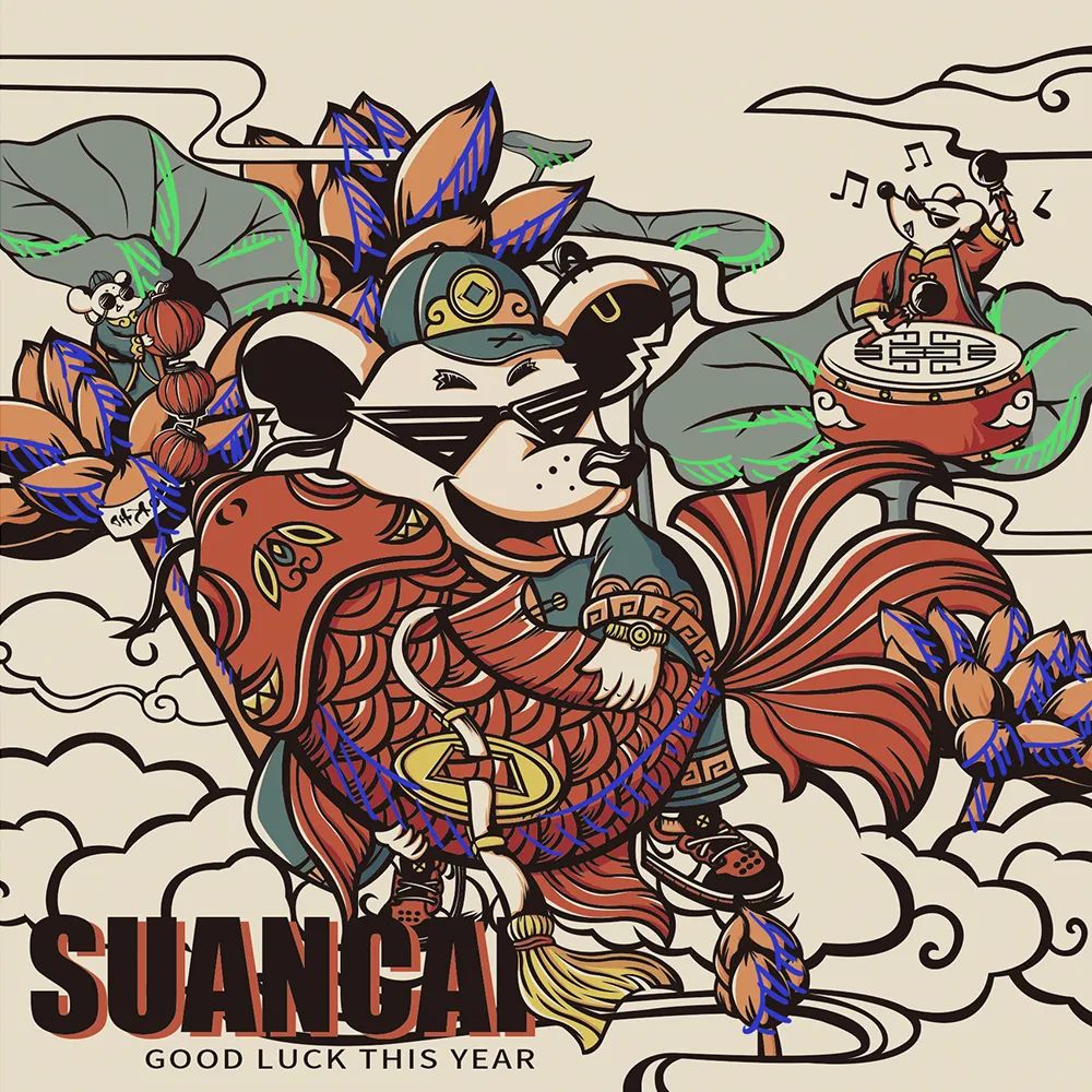 国潮风海报排版,国潮风插画作品介绍