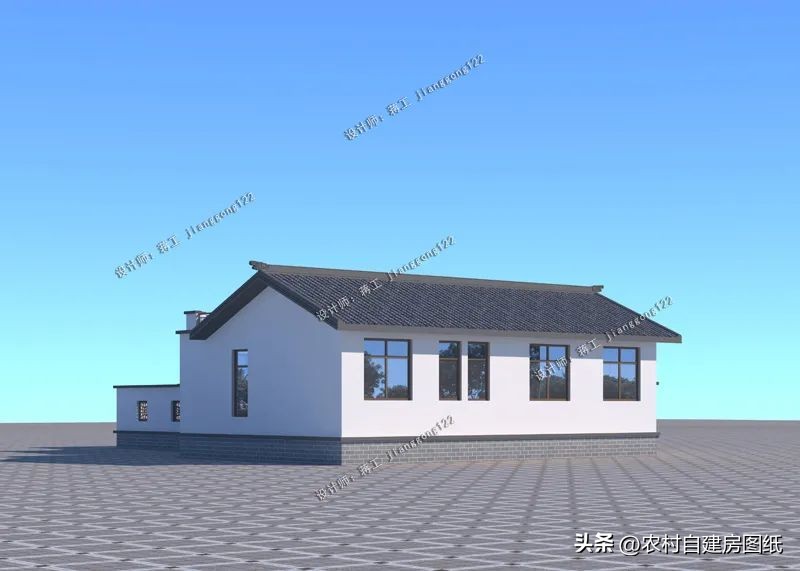 农村一层别墅取暖设计,农村三层带烤火房自建房设计图