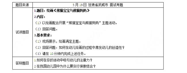 幼儿水墨画熊猫试讲面试,幼儿面试洋娃娃和小熊跳舞试讲