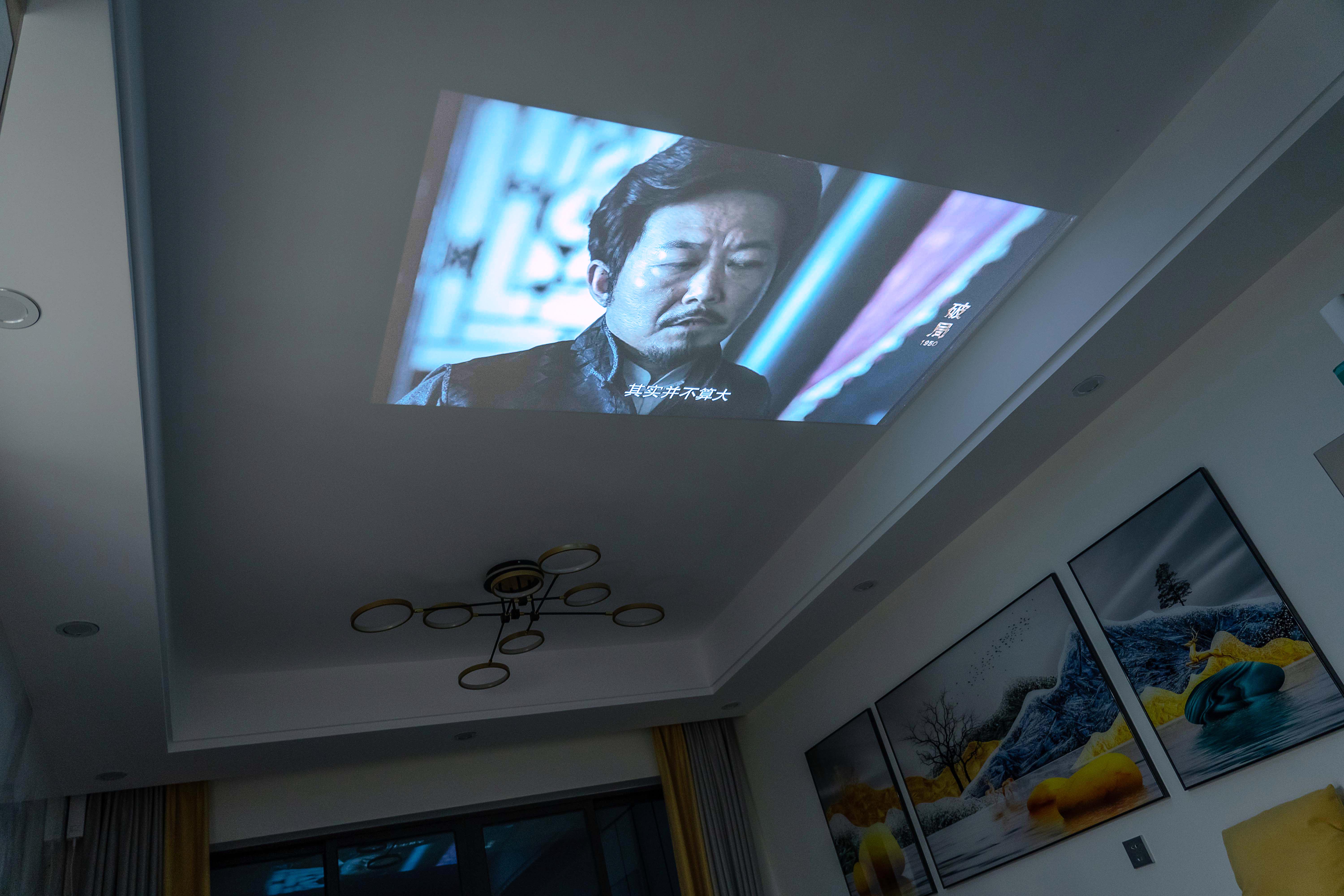 泰捷weboxt1投影200寸效果,泰捷weboxt1s投影仪