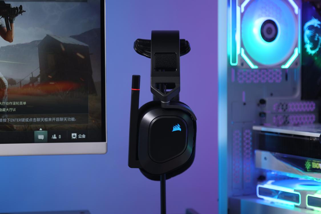 电竞游戏耳机可调节,海盗船耳机hs80max闷耳朵吗