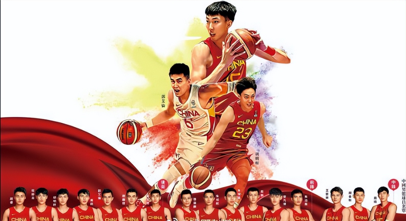 郭艾伦周琦海报,郭艾伦易建联坐在全明星广告牌