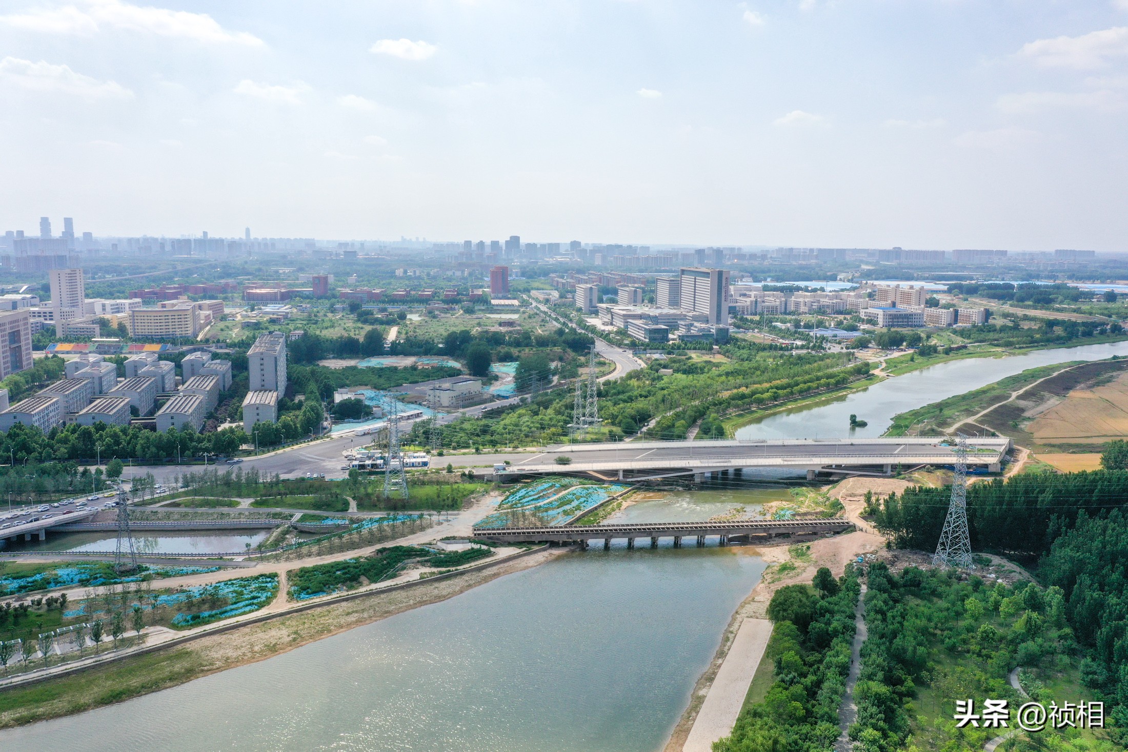 航拍郑州白沙新片区，省级产业集聚区，未来中原经济区核心之一