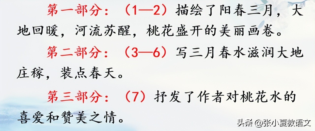 三月桃花水第四段仿写思维导图,四年级下册第4课3月桃花水仿写