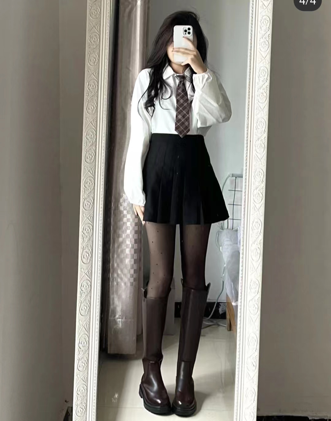 好穿又好搭时尚长筒宽靴,棕色长筒靴子女2022爆款洋气气质