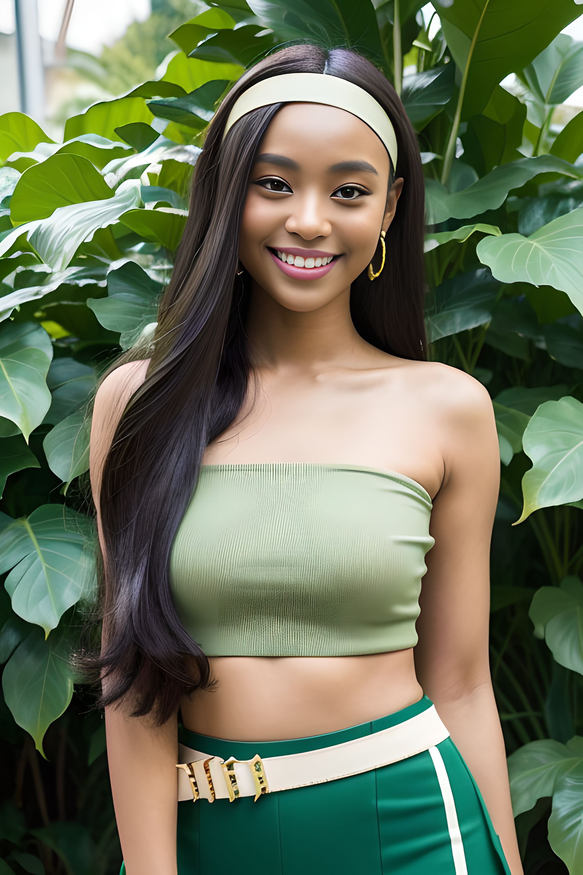 记得绿罗裙，处处怜芳草！绿头发，绿色迷你裙，绿出新芬芳！