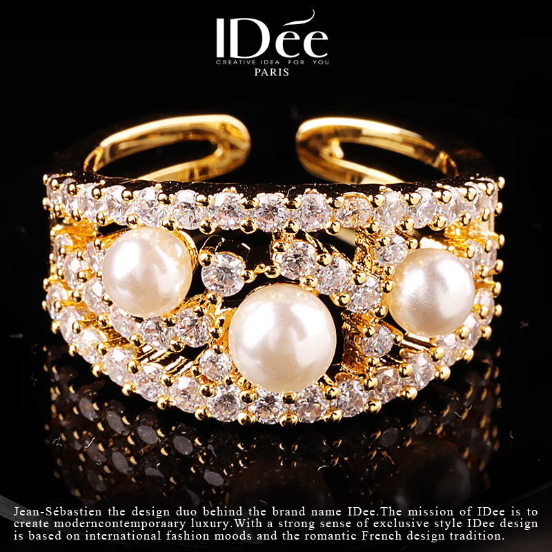 轻奢小众高级感饰品戒指,时尚轻奢格子戒指