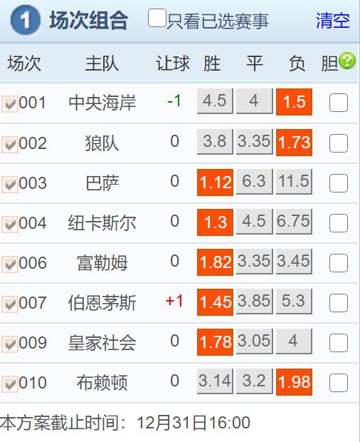 11.27周日竞彩足球实单推荐,12月11日竞彩足球推荐实单