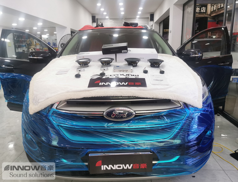 福特锐界三分频音响改装,深圳福特锐界音响改装三分频