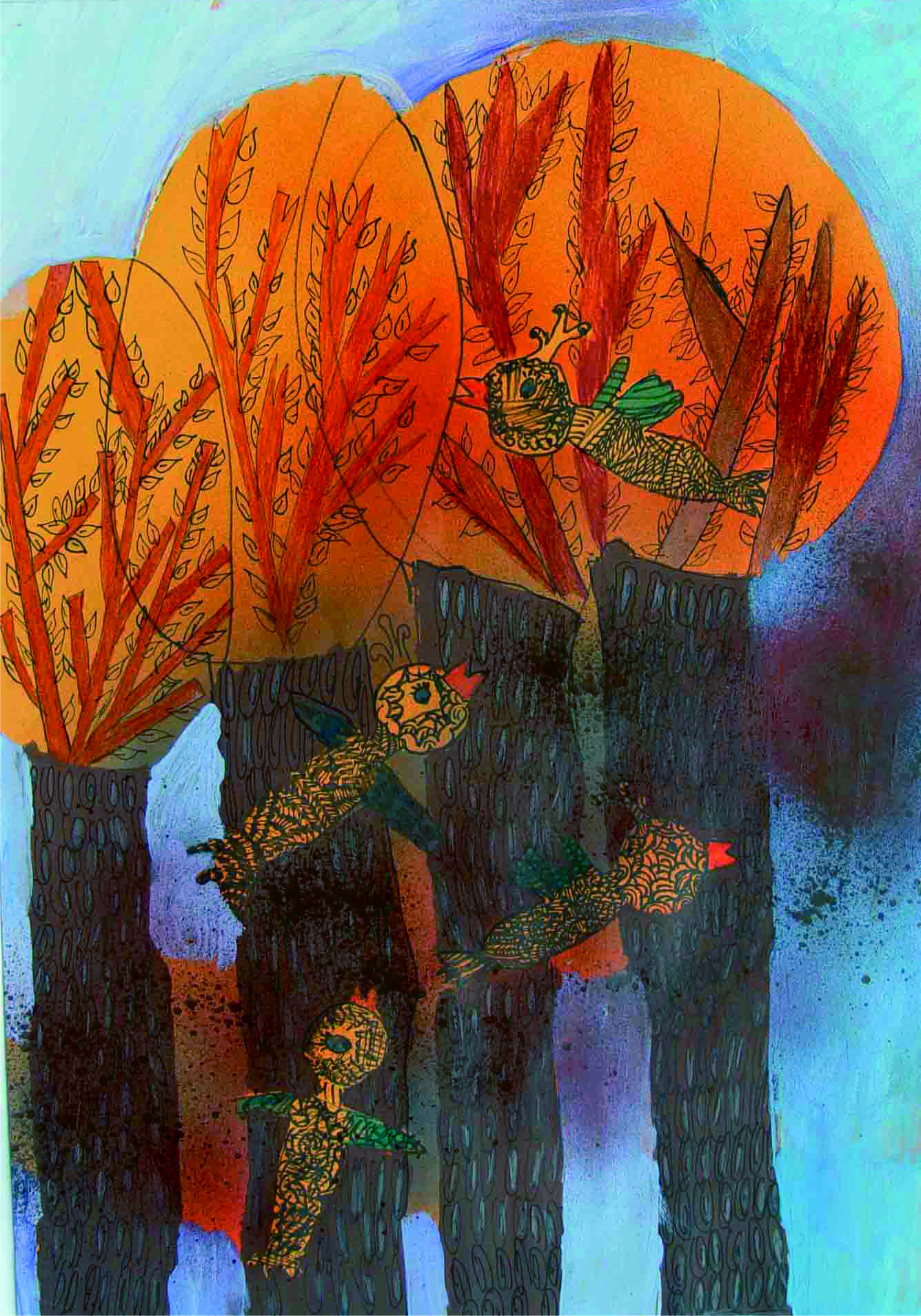 优质儿童画作品欣赏,童心绘世界阳光下成长主题绘画