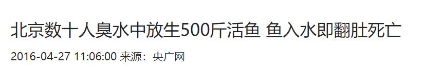 那些胡乱放生的人,那些放生的人都怎么想的