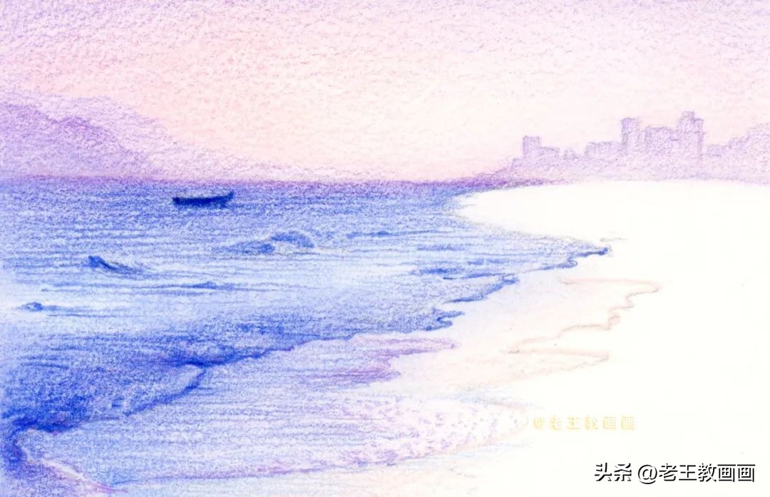 关于夏天的海滩的主题画,夏日海滩风景画