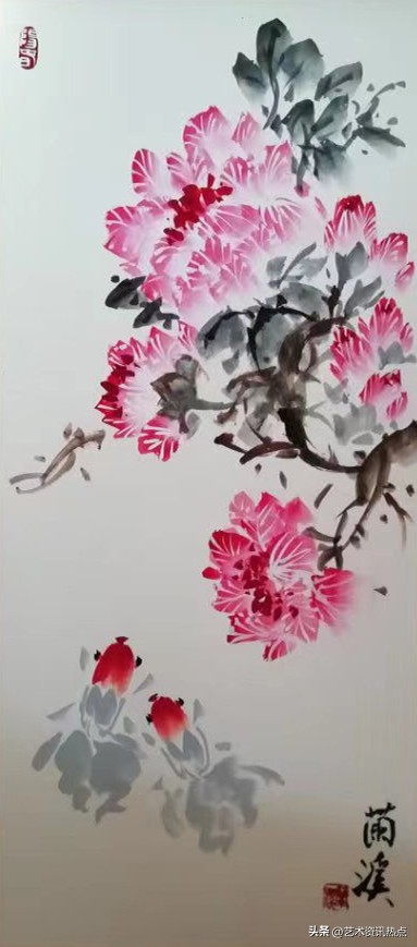 名家推荐|画家李维娜，惟妙惟肖婀娜多姿之芙蓉图