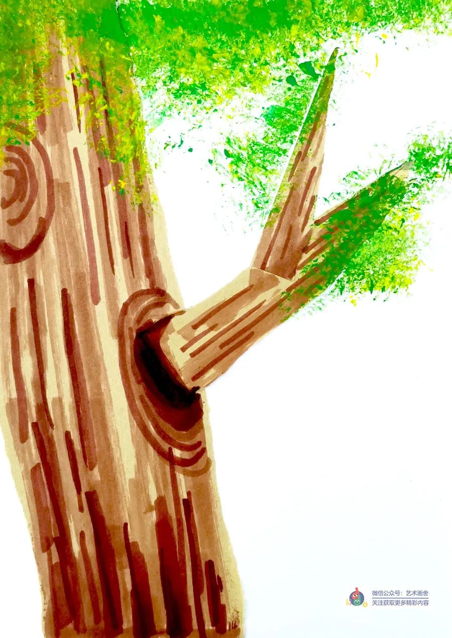 少儿创意绘画作品撕贴,缤纷夏日的儿童撕贴画