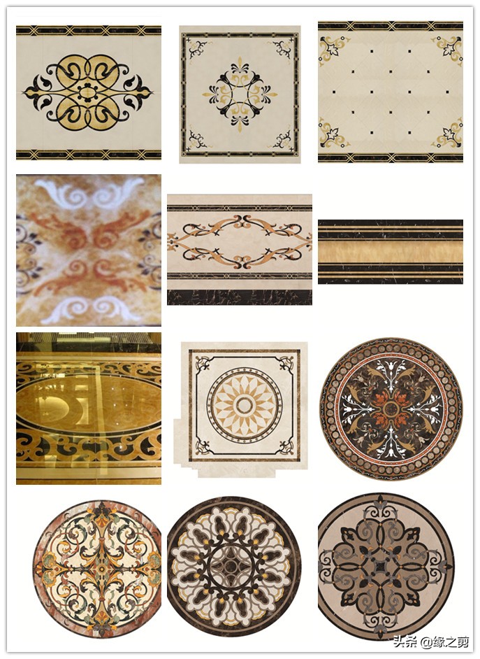 600x1200瓷砖水刀拼花效果图,美式风格水刀拼花图片