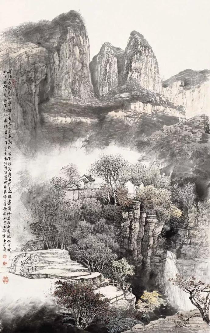 现代山水画名家竖幅作品欣赏,古代名家横幅山水画作品欣赏