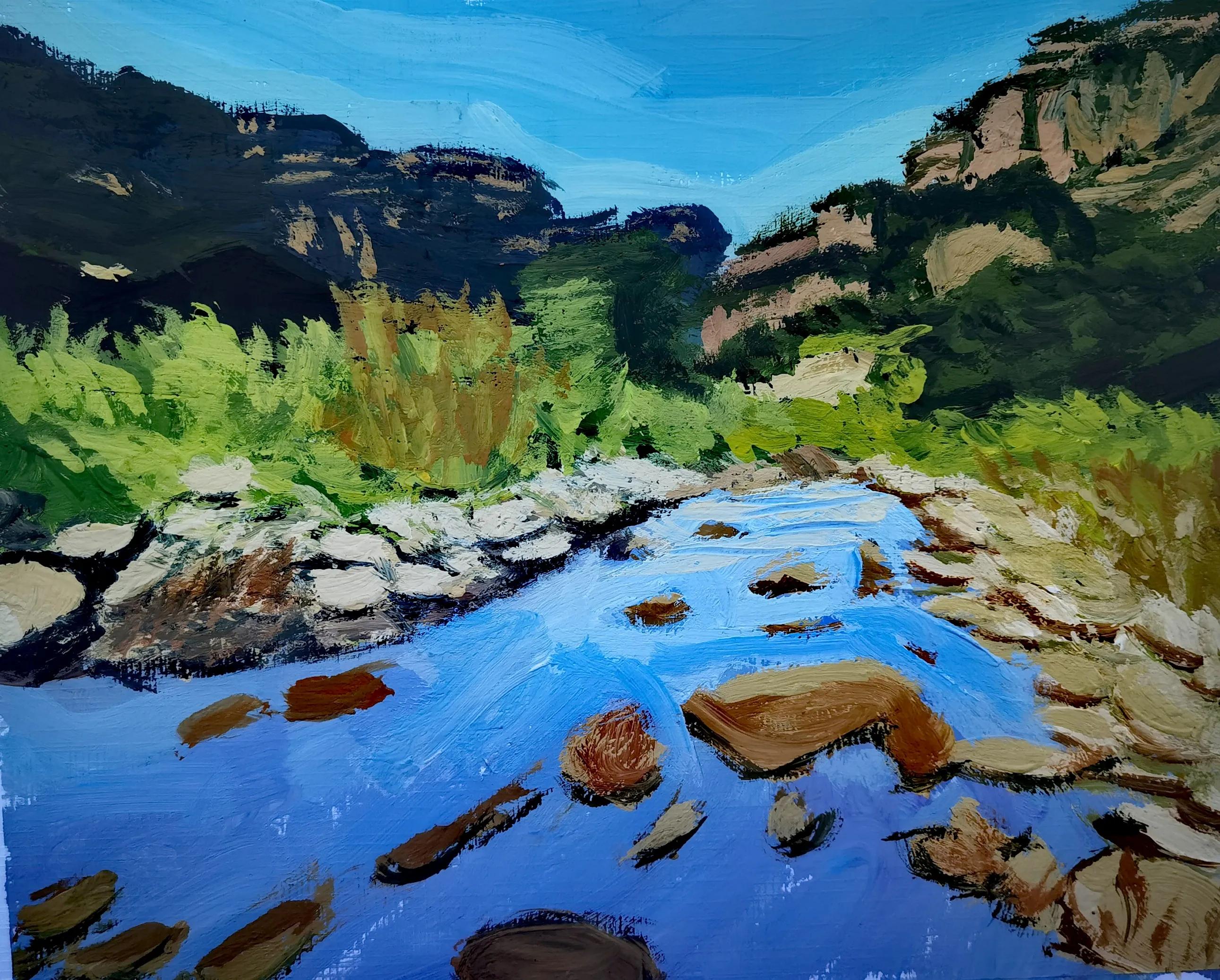 叶县迎国庆书画展,叶县融通实验高中国庆画展